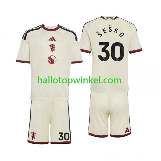 Manchester United Voetbalshirt Benjamin Sesko 30 Kleuters/Kids Derde Tenue 2026-2027 Korte Mouw