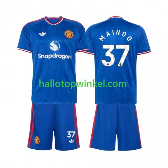 Manchester United Voetbalshirt Kobbie Mainoo 37 Kleuters/Kids Uit Tenue 2026-2027 Korte Mouw