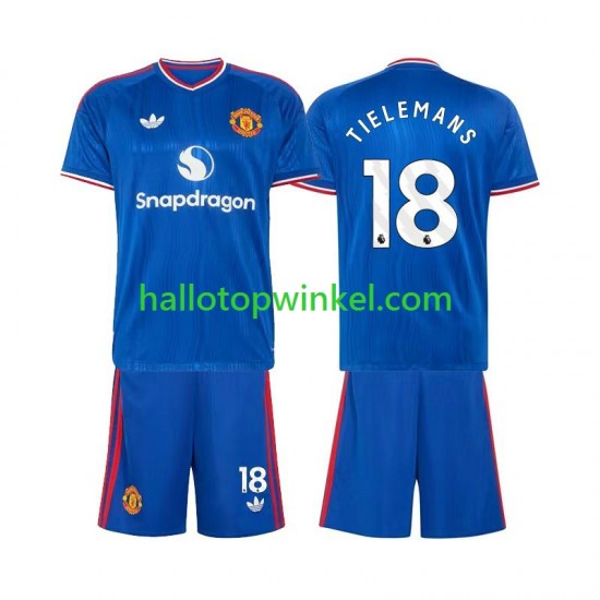 Manchester United Voetbalshirt Youri Tielemans 18 Kleuters/Kids Uit Tenue 2026-2027 Korte Mouw