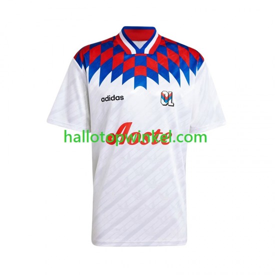 Olympique Lyonnais Voetbalshirt 1995 1996 Retro Heren Thuis Tenue Korte Mouw