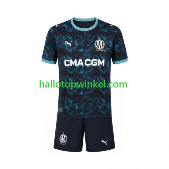 Olympique Marseille Voetbalshirt Kleuters/Kids Uit Tenue 2026-2027 Korte Mouw