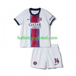 Paris Saint-Germain Voetbalshirt Desire Doue 14 Kleuters/Kids Uit Tenue 2026-2027 Korte Mouw