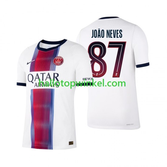 Paris Saint-Germain Voetbalshirt Joao Neves 87 Heren Uit Tenue 2026-2027 Korte Mouw