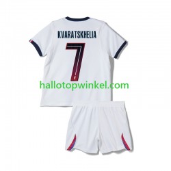 Paris Saint-Germain Voetbalshirt Khvicha Kvaratskhelia 7 Kleuters/Kids Uit Tenue 2026-2027 Korte Mouw