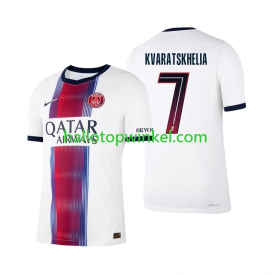 Paris Saint-Germain Voetbalshirt Khvicha Kvaratskhelia 7 Heren Uit Tenue 2026-2027 Korte Mouw