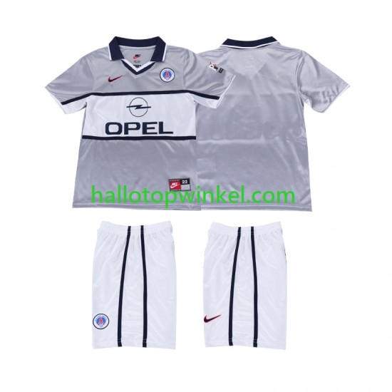 Paris Saint-Germain Voetbalshirt 2000 2001 Retro Kleuters/Kids Uit Tenue Korte Mouw