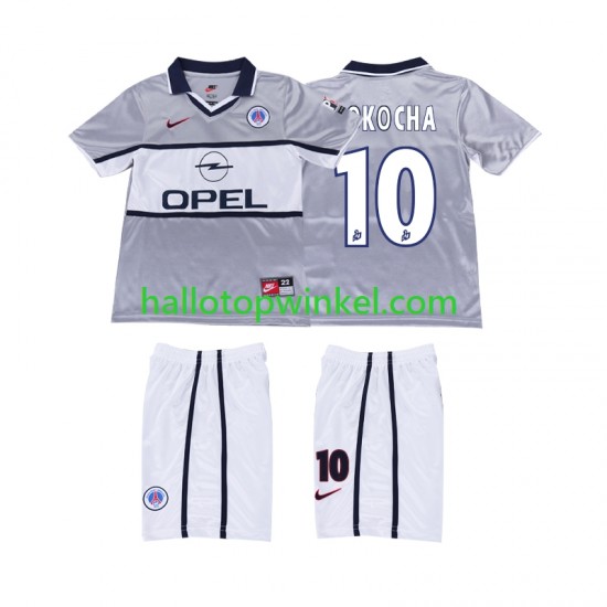 Paris Saint-Germain Voetbalshirt OKOCHA 10 2000 2001 Retro Kleuters/Kids Uit Tenue Korte Mouw
