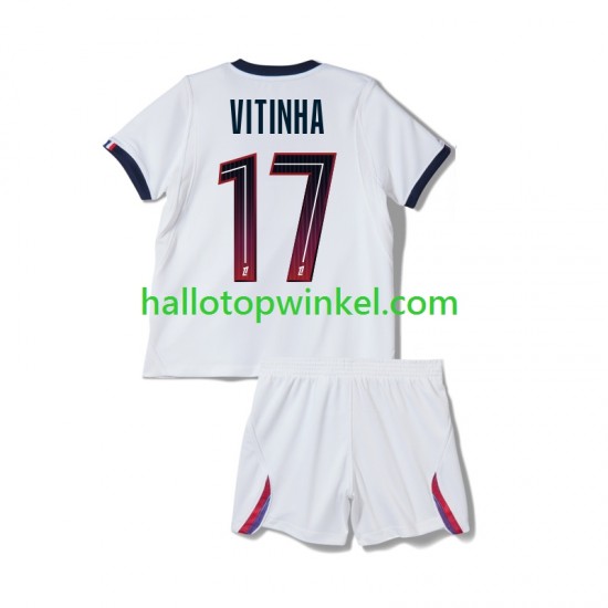 Paris Saint-Germain Voetbalshirt Vitinha 17 Kleuters/Kids Uit Tenue 2026-2027 Korte Mouw
