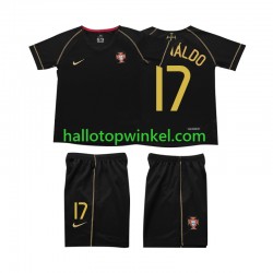 Portugal Voetbalshirt Cristiano Ronaldo 17 Retro Kleuters/Kids Uit Tenue 2006 Korte Mouw