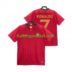 Portugal Voetbalshirt Cristiano Ronaldo 7 2018 Retro Heren Thuis Tenue Korte Mouw