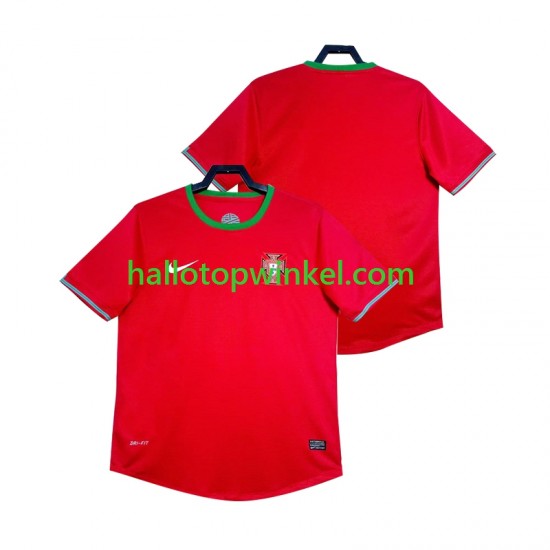 Portugal Voetbalshirt 2012 Retro Heren Thuis Tenue Korte Mouw