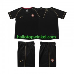 Portugal Voetbalshirt Retro Kleuters/Kids Uit Tenue 2006 Korte Mouw