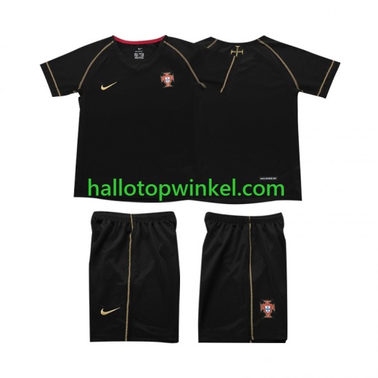 Portugal Voetbalshirt Retro Kleuters/Kids Uit Tenue 2006 Korte Mouw
