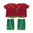 Portugal Voetbalshirt 2002 Retro Kleuters/Kids Thuis Tenue Korte Mouw