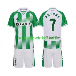 Real Betis Voetbalshirt Anthoy 7 Kleuters/Kids Thuis Tenue 2026-2027 Korte Mouw