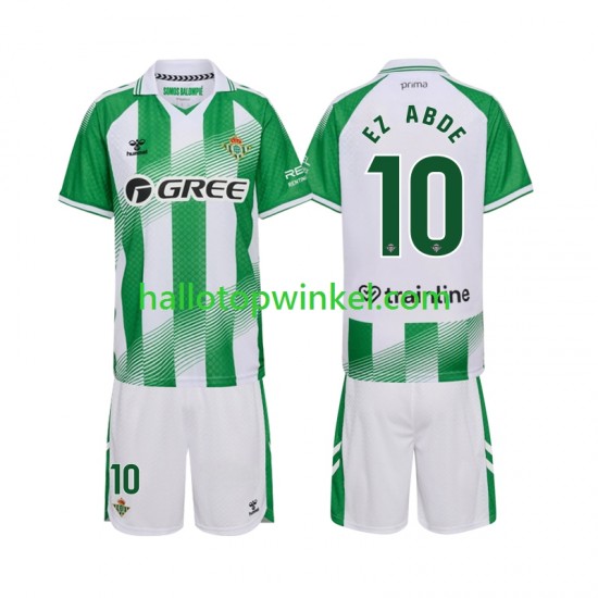 Real Betis Voetbalshirt Ez Abde 10 Kleuters/Kids Thuis Tenue 2026-2027 Korte Mouw
