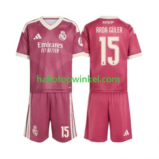 Real Madrid Voetbalshirt Arda Guler 15 Kleuters/Kids Derde Tenue 2026-2027 Korte Mouw