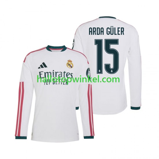 Real Madrid Voetbalshirt Arda Guler 15 Heren Thuis Tenue 2026-2027 Lange Mouw