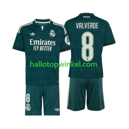 Real Madrid Voetbalshirt Federico Valverde 8 Kleuters/Kids Uit Tenue 2026-2027 Korte Mouw