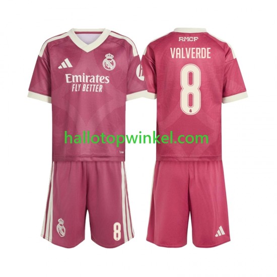 Real Madrid Voetbalshirt Federico Valverde 8 Kleuters/Kids Derde Tenue 2026-2027 Korte Mouw
