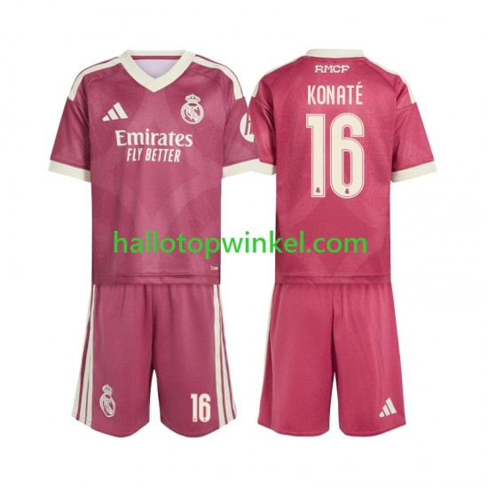 Real Madrid Voetbalshirt Ibrahima Konate 16 Kleuters/Kids Derde Tenue 2026-2027 Korte Mouw