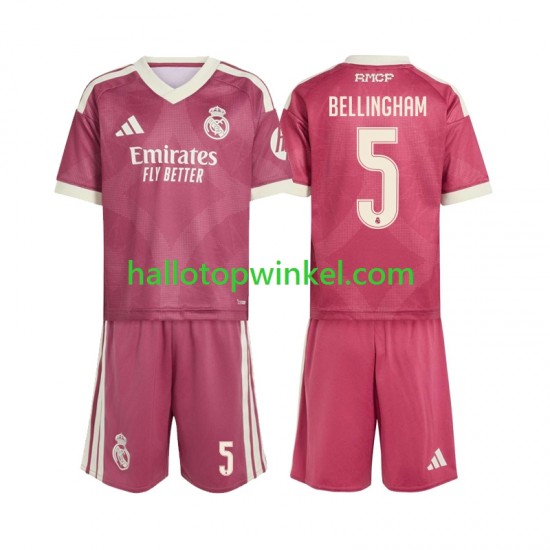 Real Madrid Voetbalshirt Jude Bellingham 5 Kleuters/Kids Derde Tenue 2026-2027 Korte Mouw