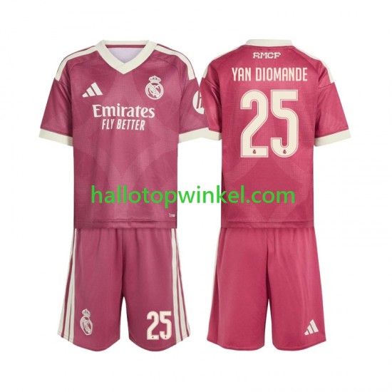 Real Madrid Voetbalshirt Yan Diomande 25 Kleuters/Kids Derde Tenue 2026-2027 Korte Mouw