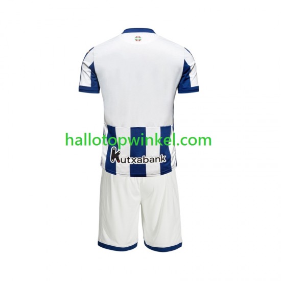 Real Sociedad Voetbalshirt Kleuters/Kids Thuis Tenue 2026-2027 Korte Mouw