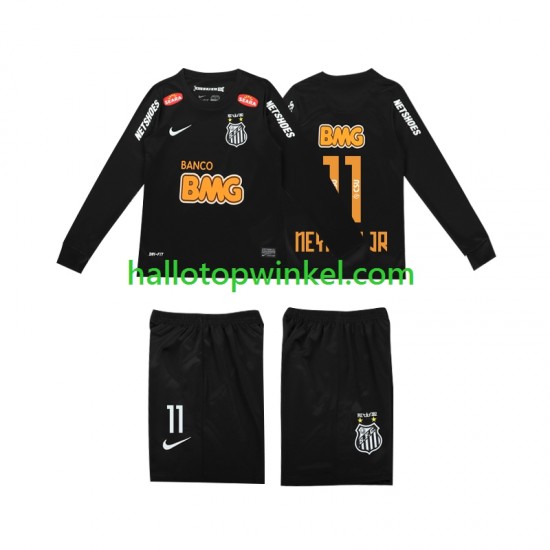 Voetbalshirt Santos NEYMAR JR 11 Classic 2012 2013 Retro Kleuters/Kids Uit Tenue Lange Mouw