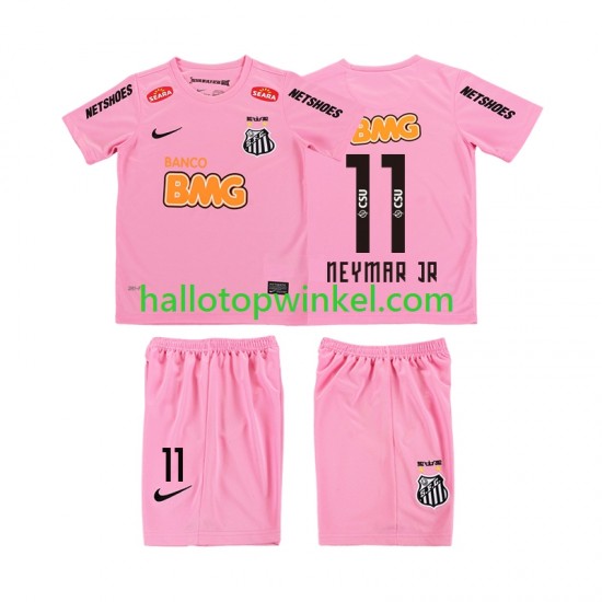 Voetbalshirt Santos Neymar JR 11 2012 2013 Retro Kleuters/Kids Vierde Tenue Korte Mouw