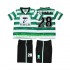 Sporting CP Voetbalshirt Cristiano Ronaldo 28 2000 Retro Kleuters/Kids Thuis Tenue 1999 Korte Mouw