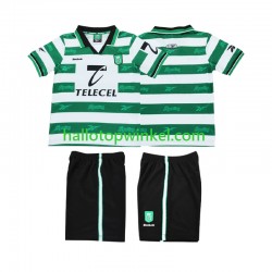 Sporting CP Voetbalshirt 2000 Retro Kleuters/Kids Thuis Tenue 1999 Korte Mouw