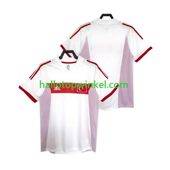 Turkije Voetbalshirt 2002 Retro Heren Uit Tenue Korte Mouw