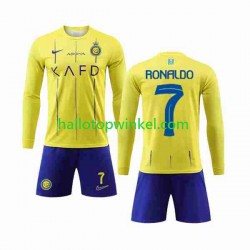 Voetbalshirt Al-Nassr Cristiano Ronaldo 7 Kleuters/Kids Thuis Tenue 2023-2024 Lange Mouw