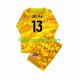 Atlético Madrid Voetbalshirt Jan Oblak 13 Orangecolor Doelman Kleuters/Kids 2023-2024 Lange Mouw