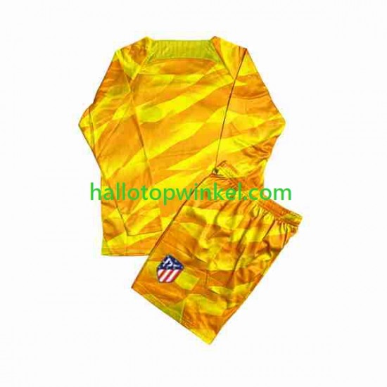 Atlético Madrid Voetbalshirt Orangecolor Doelman Kleuters/Kids 2023-2024 Lange Mouw