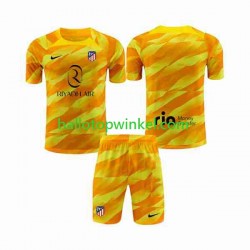 Atlético Madrid Voetbalshirt Orangecolor Doelman Kleuters/Kids 2023-2024 Korte Mouw