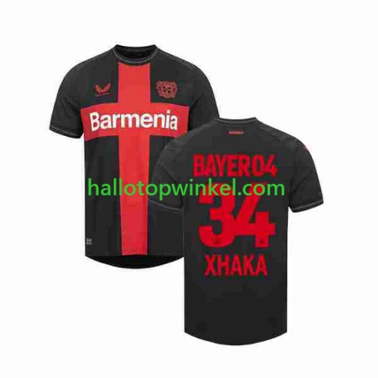 Bayer 04 Leverkusen Voetbalshirt Granit Xhaka 34 Heren Thuis Tenue 2023-2024 Korte Mouw