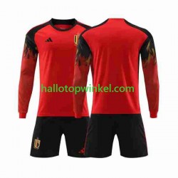België Voetbalshirt Kleuters/Kids Thuis Tenue WK 2022 Lange Mouw