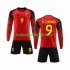 België Voetbalshirt R.LUKAKU 9 Kleuters/Kids Thuis Tenue WK 2022 Lange Mouw