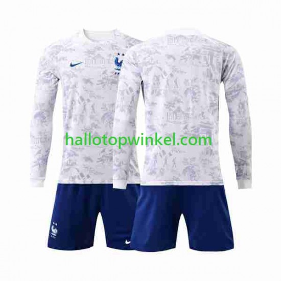 Frankrijk Voetbalshirt Kleuters/Kids Uit Tenue WK 2022 Lange Mouw