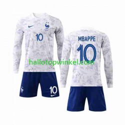 Frankrijk Voetbalshirt Mbappé 10 Kleuters/Kids Uit Tenue WK 2022 Lange Mouw