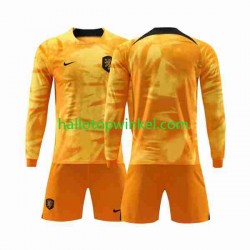 Nederland Voetbalshirt Kleuters/Kids Thuis Tenue WK 2022 Lange Mouw