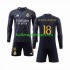 Real Madrid Voetbalshirt Aurelien Tchouameni 18 Kleuters/Kids Uit Tenue 2023-2024 Lange Mouw