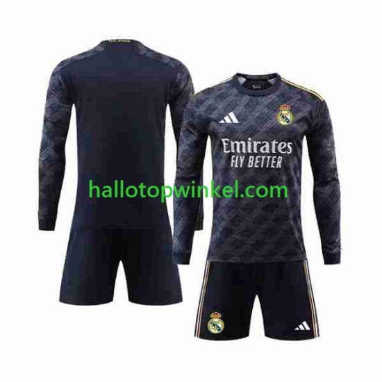 Real Madrid Voetbalshirt Kleuters/Kids Uit Tenue 2023-2024 Lange Mouw