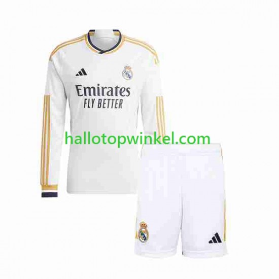 Real Madrid Voetbalshirt Kleuters/Kids Thuis Tenue 2023-2024 Lange Mouw
