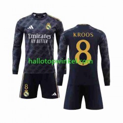 Real Madrid Voetbalshirt Kroos 8 Kleuters/Kids Uit Tenue 2023-2024 Lange Mouw