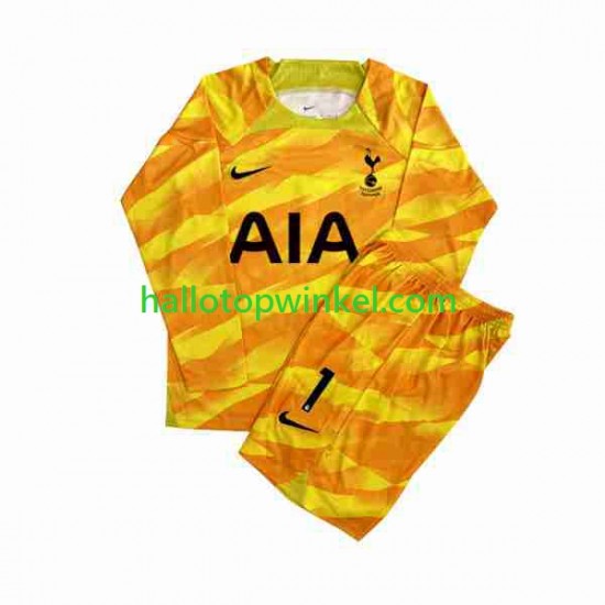 Tottenham Hotspur Voetbalshirt Hugo Orangecolor Doelman Kleuters/Kids Uit Tenue 2023-2024 Lange Mouw