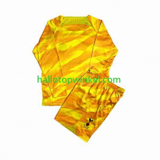 Tottenham Hotspur Voetbalshirt Orangecolor Doelman Kleuters/Kids Uit Tenue 2023-2024 Lange Mouw