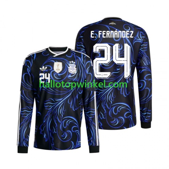 Argentinië Voetbalshirt Enzo Fernandez 24 Heren Uit Tenue WK 2026 Lange Mouw